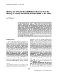 History and Evidence-Based Medicine: Lessons from the History of