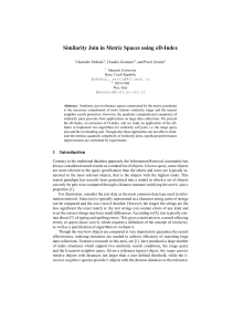 Similarity Join in Metric Spaces using eD-Index