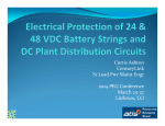 Electrical Protection of 48 and 24 V Battery Strings and DC Plant