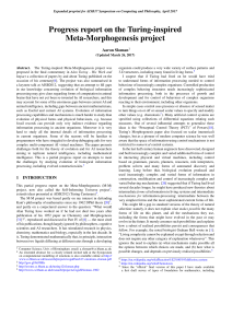 Progress report on the Turing-inspired Meta