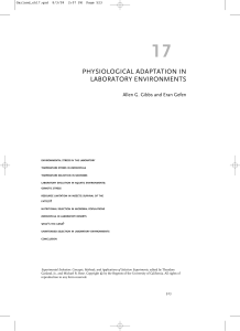 PHYSIOLOGICAL ADAPTATION IN LABORATORY ENVIRONMENTS