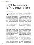 Legal Requirements for Antioxidant Claims