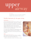 Possible treatments for the upper airway
