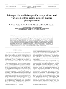 Interspecific and intraspecific composition and variation of free