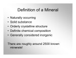 Definition of a Mineral