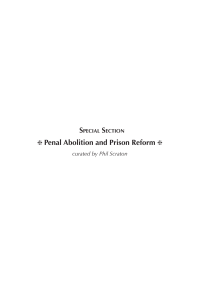 h Penal Abolition and Prison Reform h