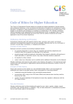 Code of Ethics for Higher Education