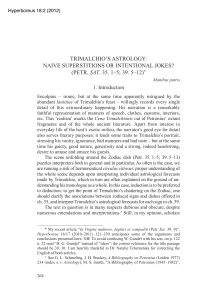 trimalchio`s astrology - bibliotheca classica petropolitana