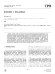 Evolution of the Archaea