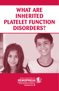 what are inherited platelet function disorders?