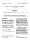 new approaches to the direct measurement of capacitance