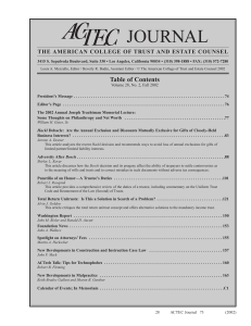 journal - The American College of Trust and Estate Counsel