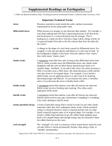 Supplemental Readings on Earthquakes