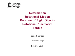 Deformation Rotational Motion Rotation of Rigid Objects