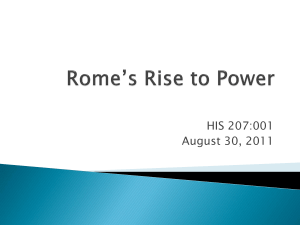 Rome`s Rise to Power - Oakton Community College