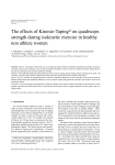 The effects of Kinesio-Taping on quadriceps strength during