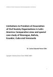 Limitations to Freedom of Association of Civil Society
