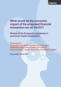 What would be the economic impact of the proposed financial