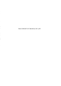 The Concept of the Rule of Law - MacSphere
