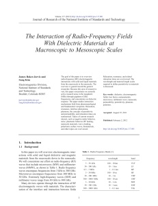 The Interaction of Radio-Frequency Fields With