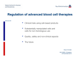 Regulation of Advanced Blood Cell Therapies pdf, 867kb