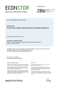 Social and cultural dimensions of market expansion
