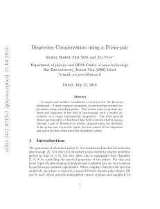 Dispersion Compensation using a Prism-pair