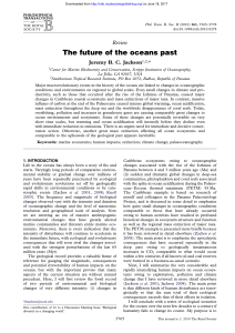 The future of the oceans past - Philosophical Transactions of the