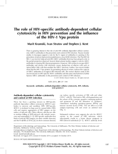 The role of HIV-specific antibody-dependent cellular cytotoxicity in