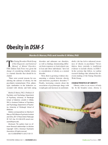 Obesity in DSM-5