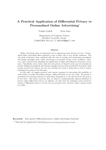 A Practical Application of Differential Privacy to Personalized Online