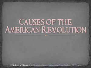 Causes of the American Revolution