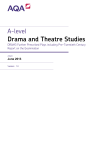 A-level Drama and Theatre Studies Examiner report Unit 03