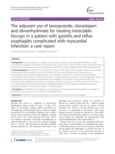 The adjuvant use of lansoprazole, clonazepam and dimenhydrinate