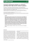 Transposon-induced gene activation as a mechanism generating