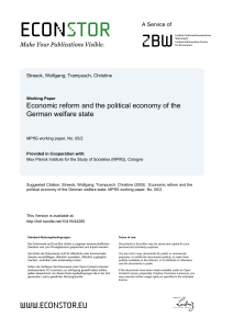 Economic Reform and the Political Economy of the