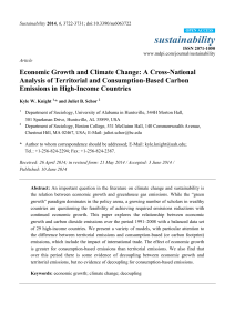 Economic Growth and Climate Change: A Cross