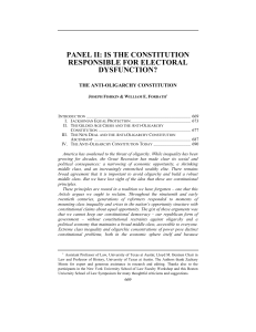 panel ii: is the constitution responsible for