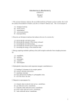 CHEM501- Introduction to Biochemistry – Exam 1 w