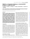 MitoP2, an integrated database on mitochondrial proteins in yeast