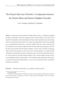 The Nearest Sub-class Classifier: a Compromise between the