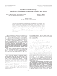 Psychoneuroimmunology: Psychological Influences