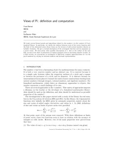 Views of Pi: definition and computation