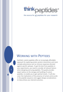 working with peptides