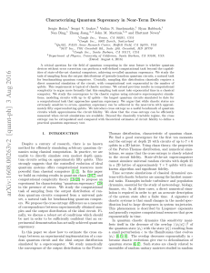 Characterizing Quantum Supremacy in Near