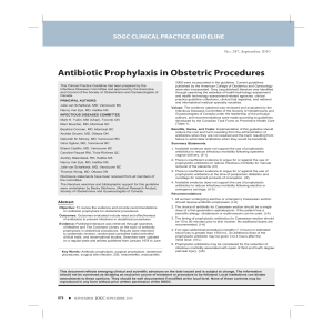 Antibiotic Prophylaxis in Obstetric Procedures