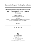 Modeling Trends, Cyclical Movements and Turning Points of the