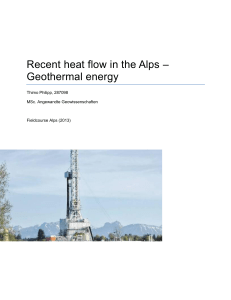 Recent heat flow in the Alps – Geothermal energy