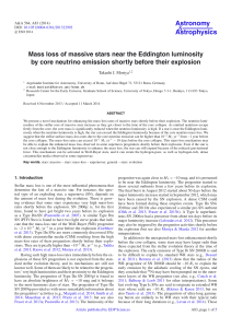 Mass loss of massive stars near the Eddington luminosity by core