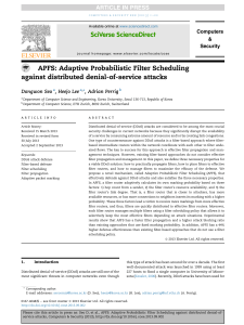 APFS: Adaptive Probabilistic Filter Scheduling against distributed
